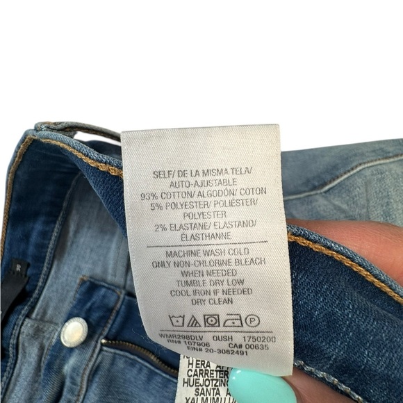 Hudson Nico Cigarette Jeans  30 Distressed Mid Rise Straight Leg Light Wash J423 - Picture 6 of 9